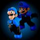 Black and Blue Luigi Skin screenshot