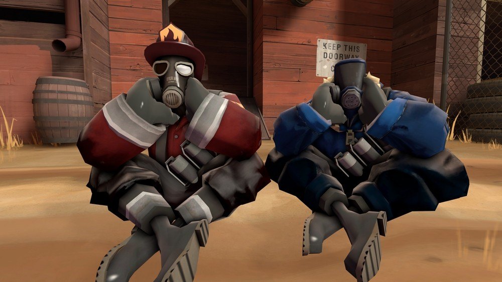Now I made a burgundy red and blue Pyro, I will make all classes. 