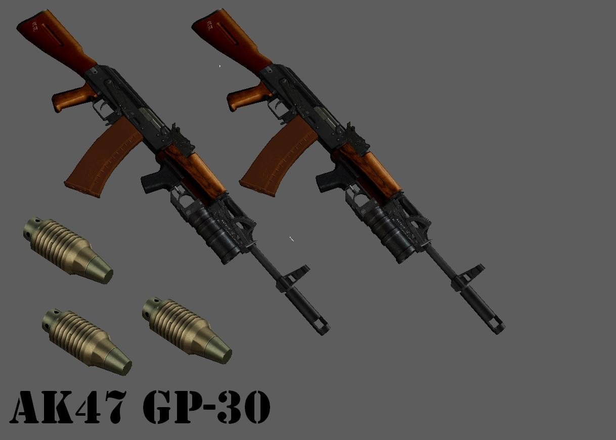 I retexture the ak 47 gp30 with my textures. 