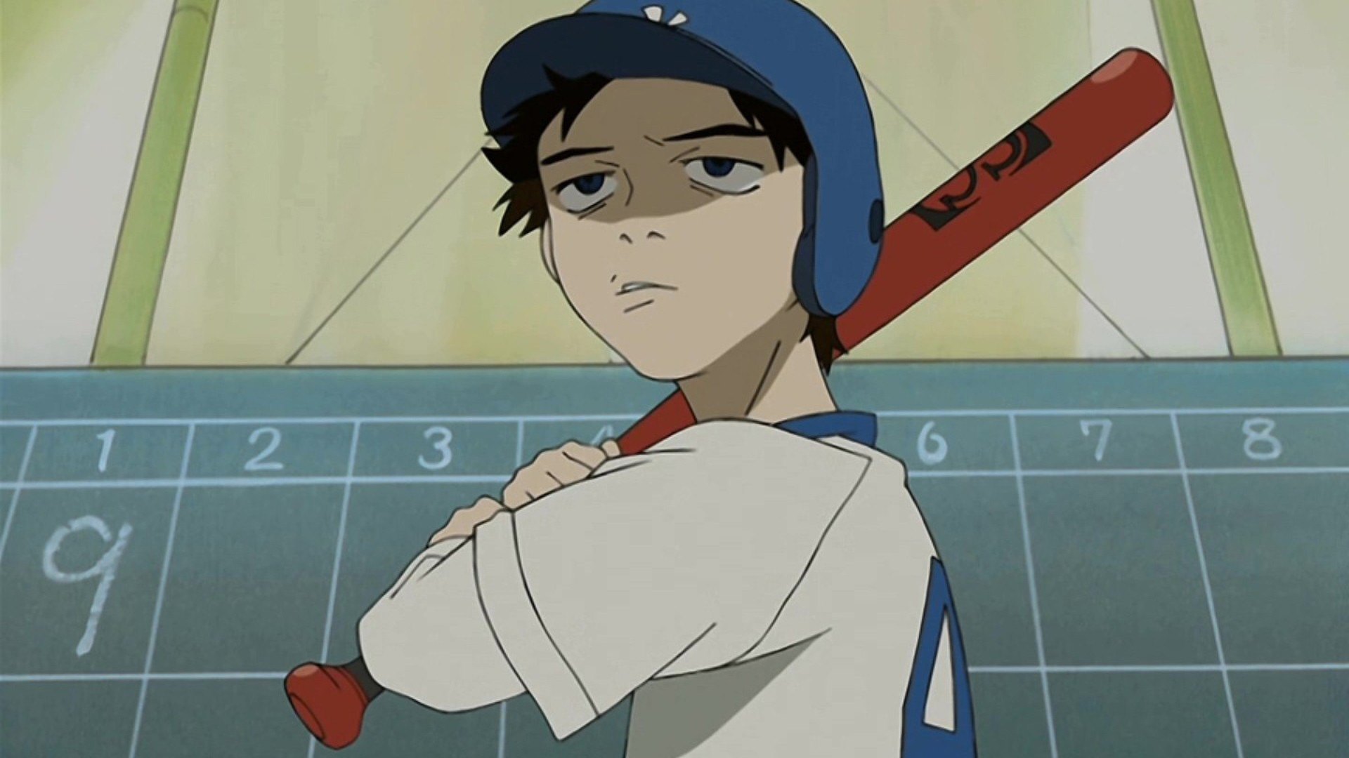 A red metal baseball bat based on the anime FLCL (Fooly Cooly). 